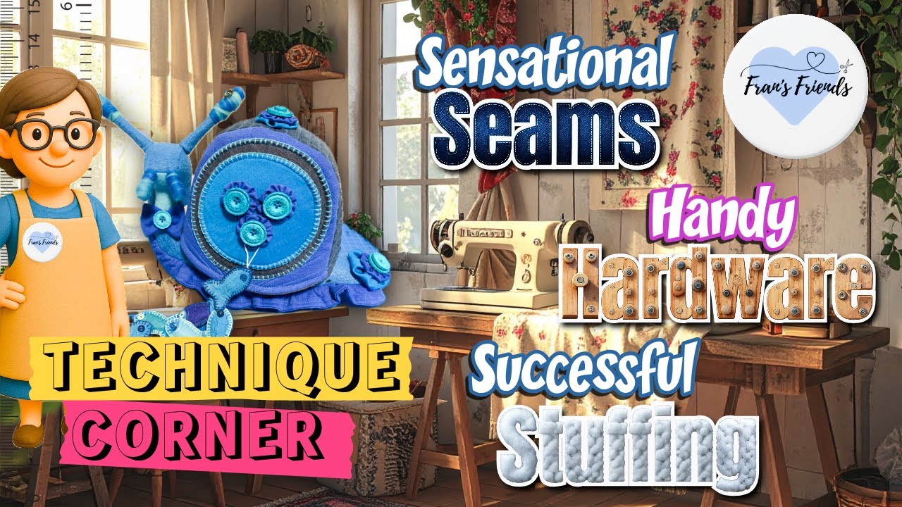 Crafting Techniques: Sensational Seams, Handy Hardware & Successful Stuffing (Used on Snail Project)