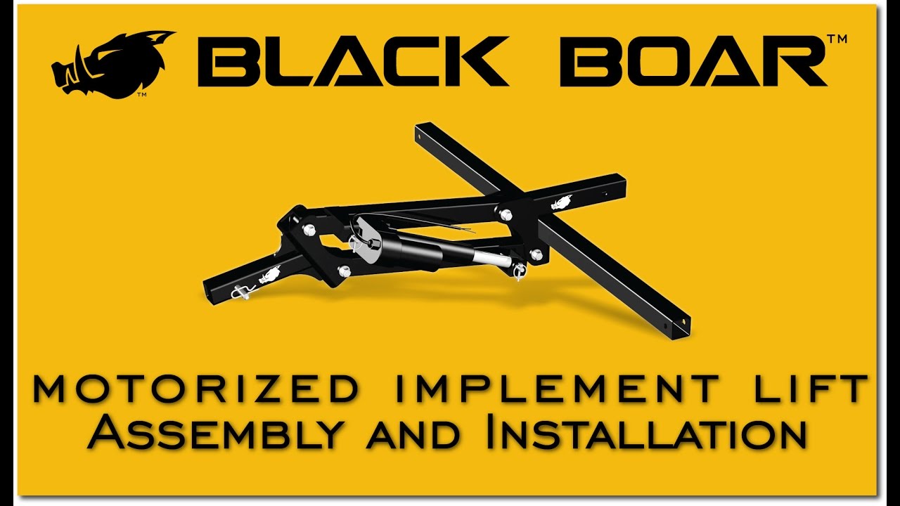 Black Boar Motorized Implement Lift: Assembly and Installation