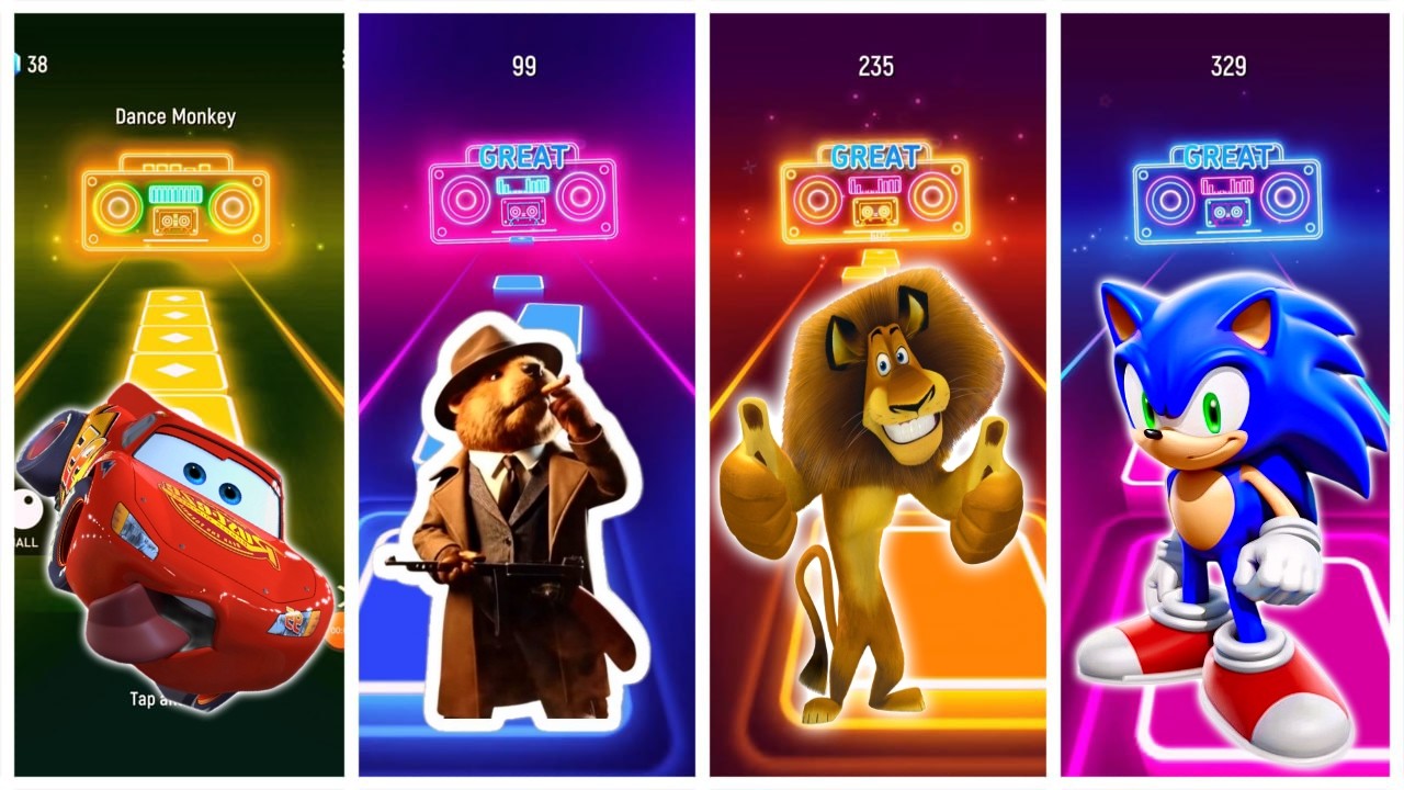 SONIC HORROR 🆚 MCQUEEN SPEED 🆚 Madagascar 🆚 BOMBARDIER #minions