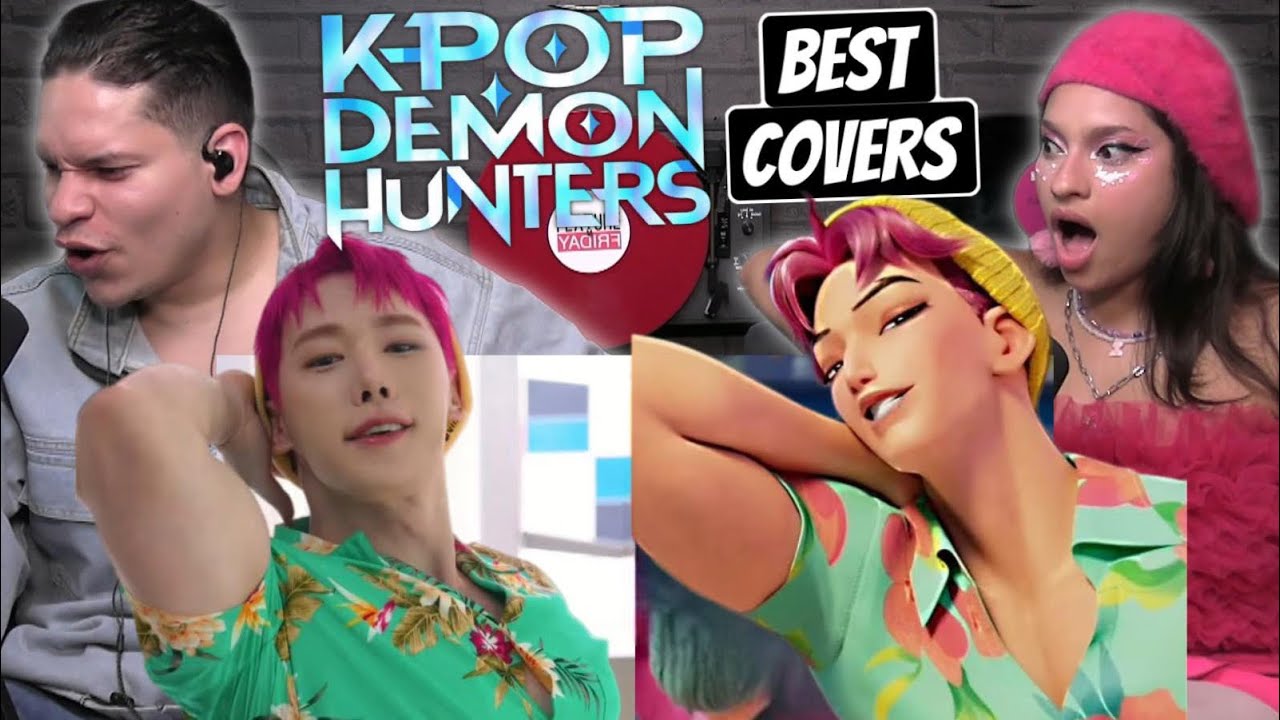 Waleska & Efra react to KPop Demon Hunters Best covers by Idols ft  JUNHEE WONHO- NMIXX LILY