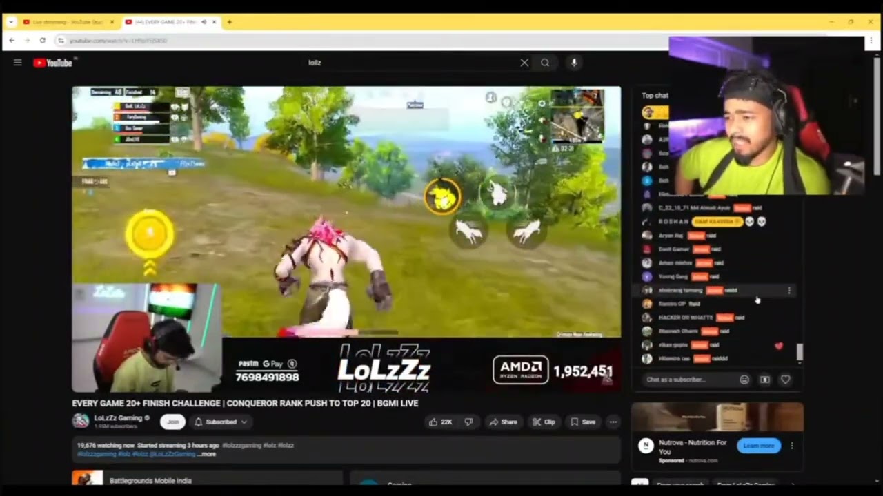 SCOUT Raid On Lolzzz Gaming 🚨🫂 Lolzzz Thanks Scout 😍 #scout #lolzzzgaming #godlike