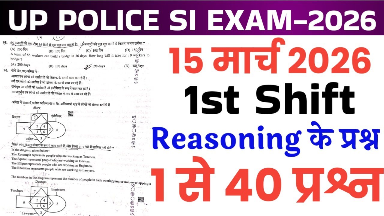 UPSI 15 March 2026 1st shift full paper Solution answer key//UPSI 15 March 1st shift Reasoning 