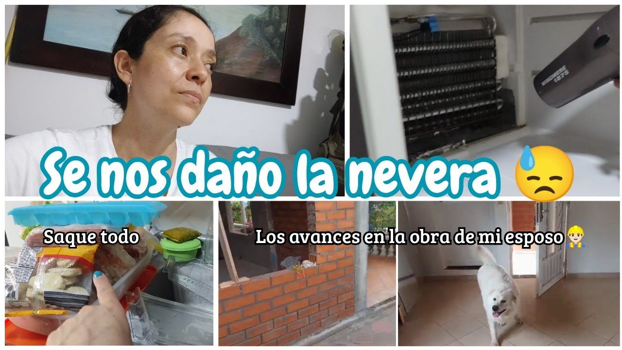 SE NOS DAÑO LA NEVERA😓 TRATANDO DE ARREGLARLA💪🏻 ASÍ VA LA OBRA DE MI ESPOSO 👷🏻‍♂️