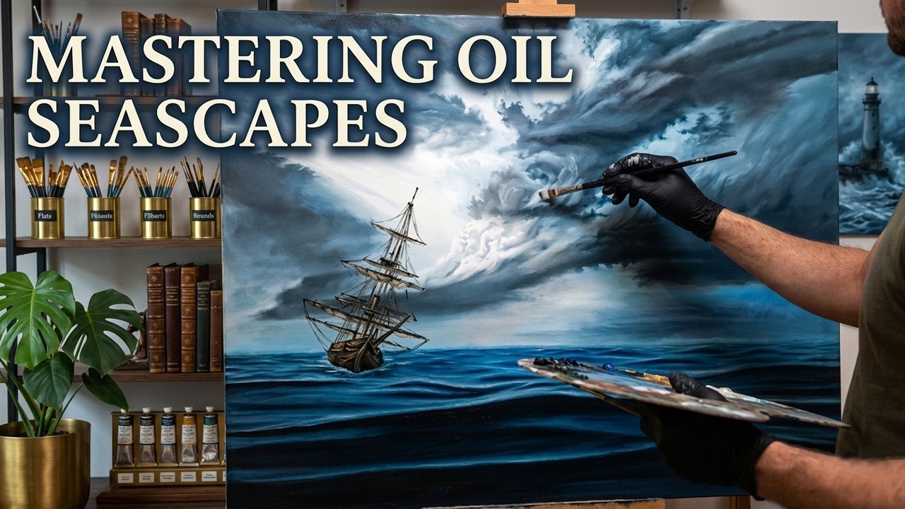 Oil Painting Process: A Ship in a Storm