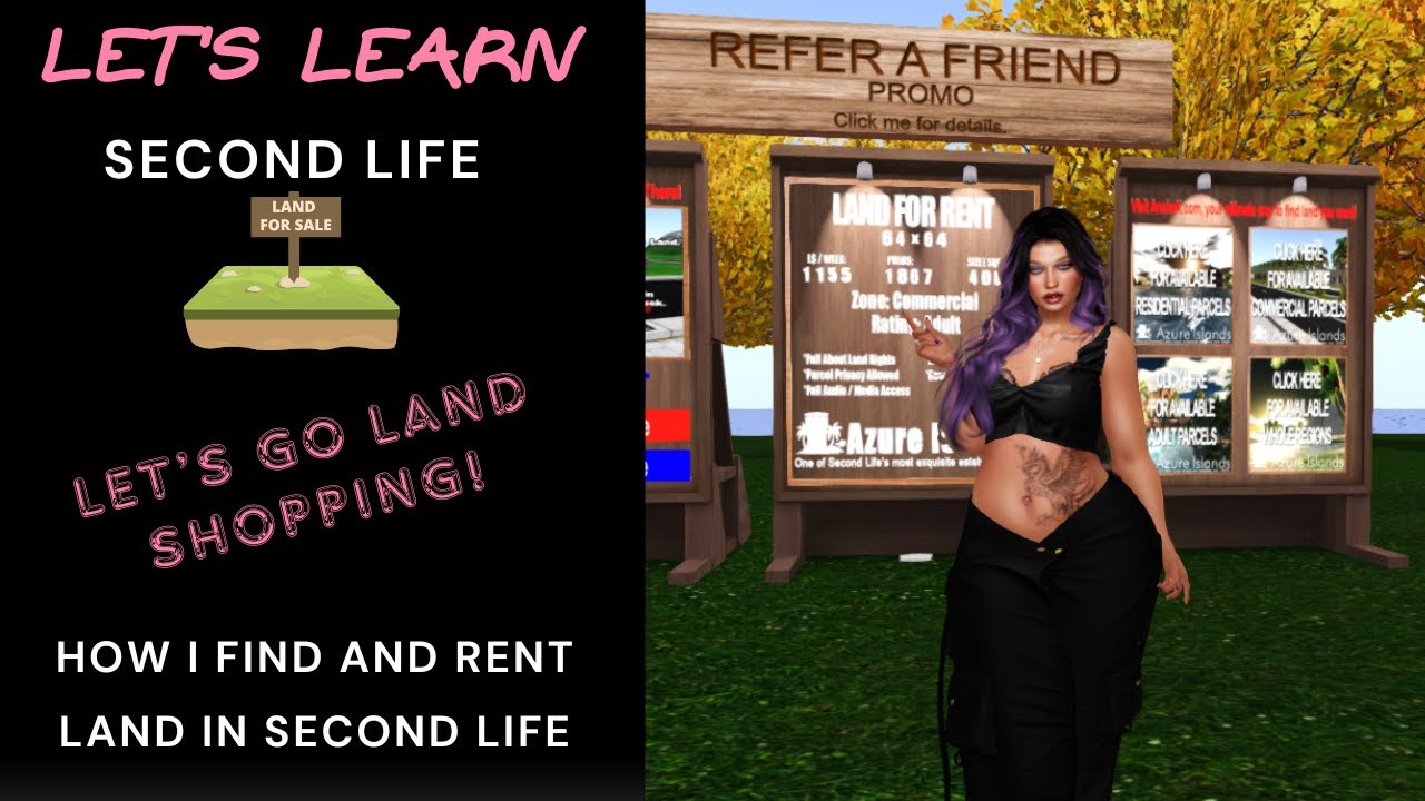 ✏️ Let's Learn | Second Life | How I Find and Rent Land in Second Life✏️