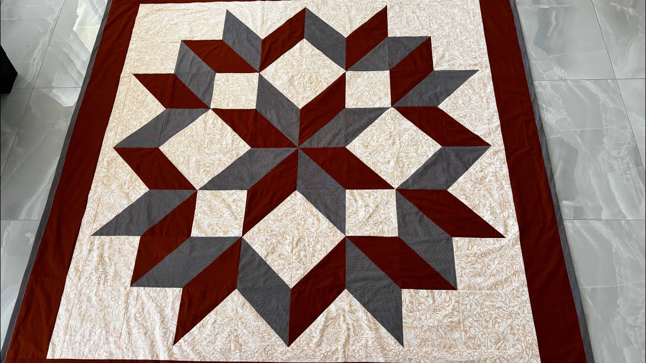 Patchwork sem complicações, venha aprender fazer essa colcha super fácil 2,62x2,62cm