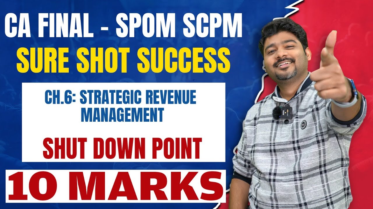 SPOM SCPM CA FINAL 6 - Shut Down Point by CA Sankalp Kanstiya