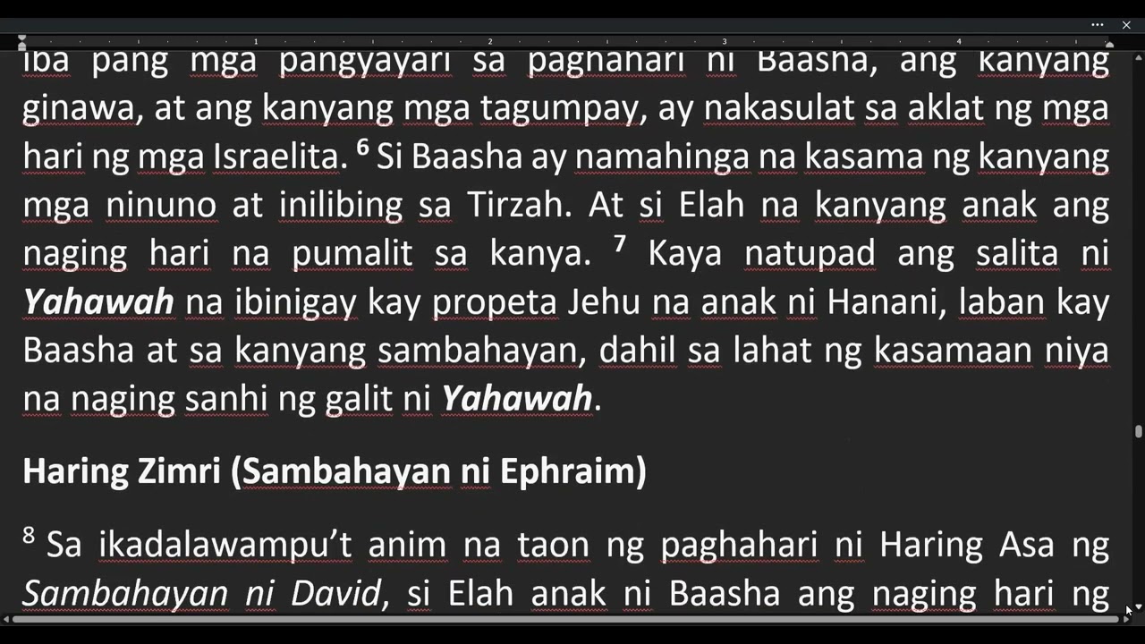 1 Mga Hari 16-19 Ano ang makabagong tawag sa baal? Bakit matagal ang paghahari ni Asa?