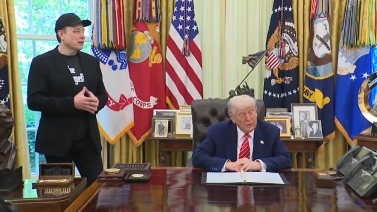 WATCH: Elon Musk departs the White House with Oval Office send off