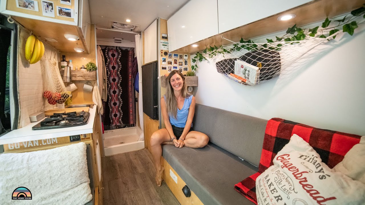 Solo Female Van Life - Full Time Digital Nomad W/ Clever Shower Design