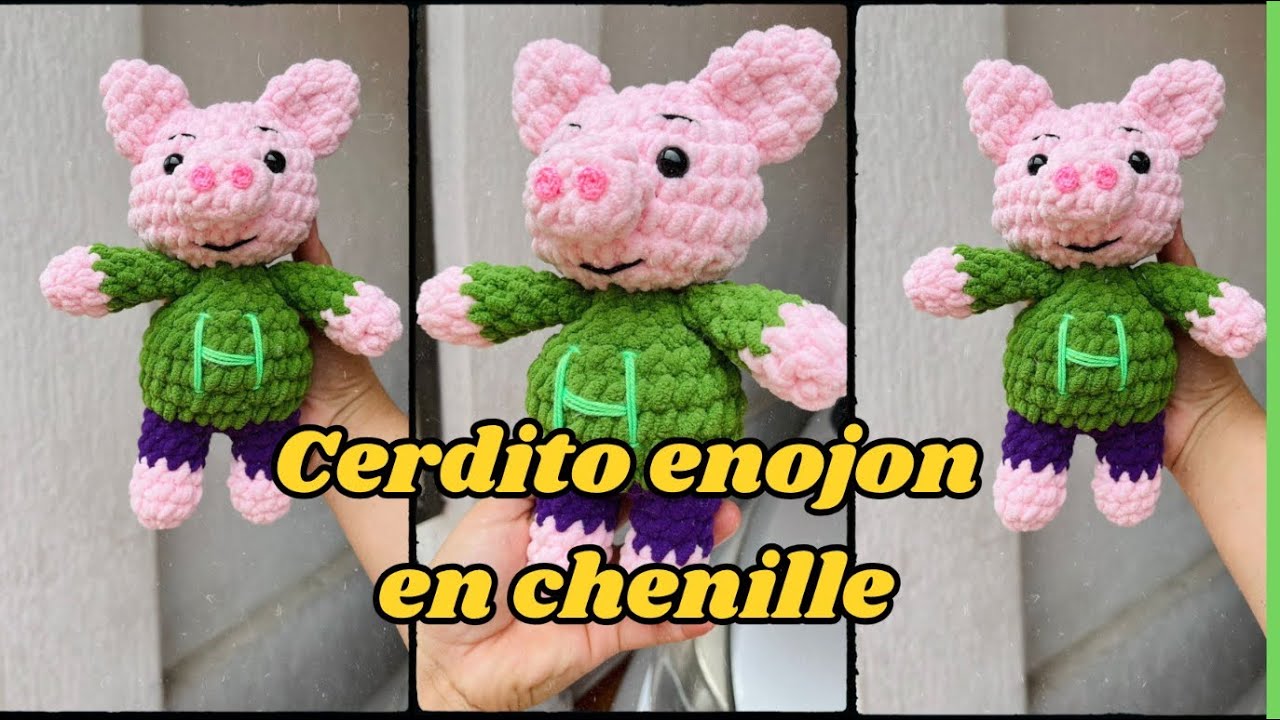 Cerdito hoggie plinplin a crochet cerdito enojon tejido paso a paso 