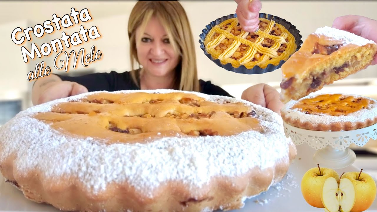 ВЗБИВАННЫЙ ЯБЛОЧНЫЙ ТАРТ с ОРЕХАМИ и ИЗЮМОМ