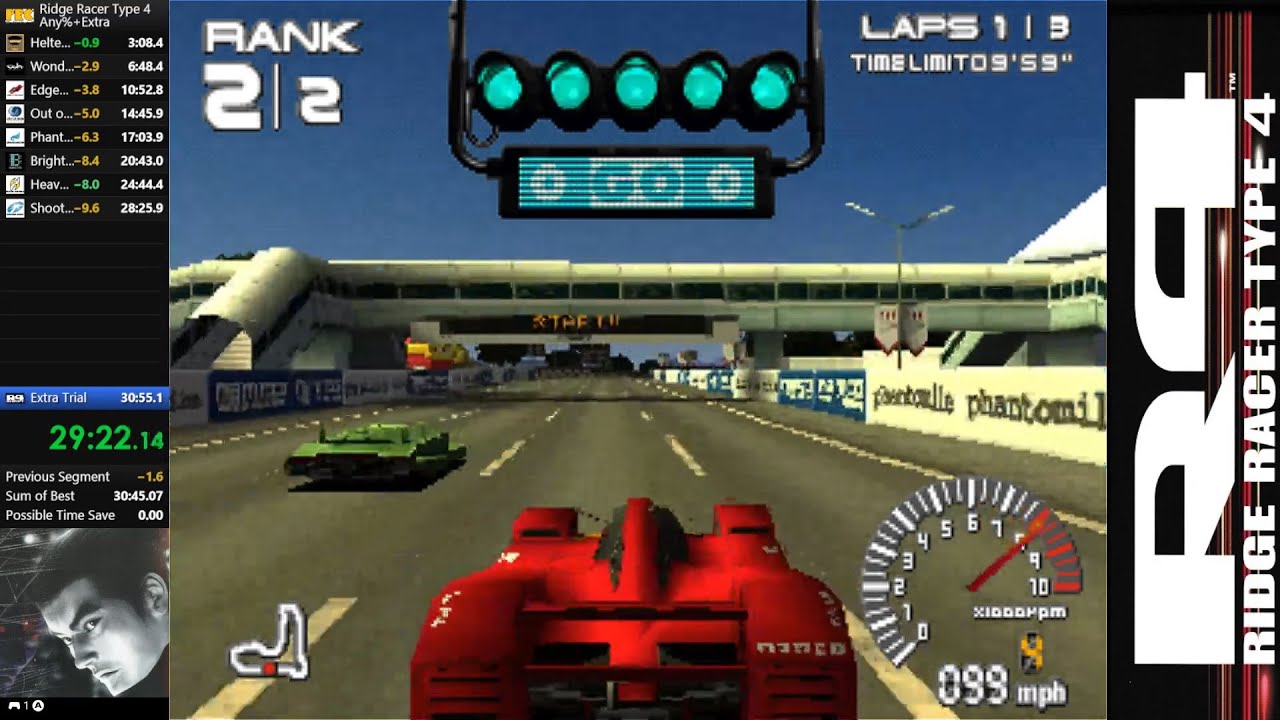[Current WR] R4: Ridge Racer Type 4 - Any%+Extra Speedrun in 30'44