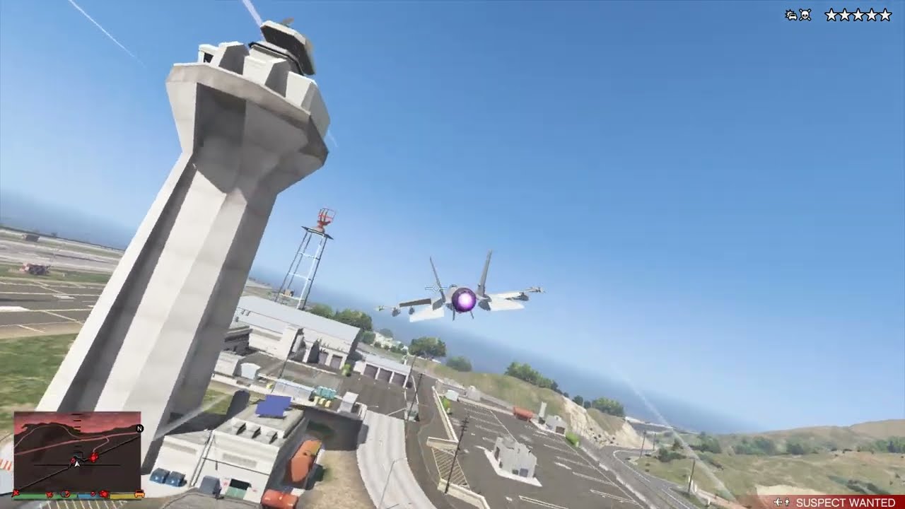 GTA 5 - Fighter Jets Air Combat + Six Star Escape
