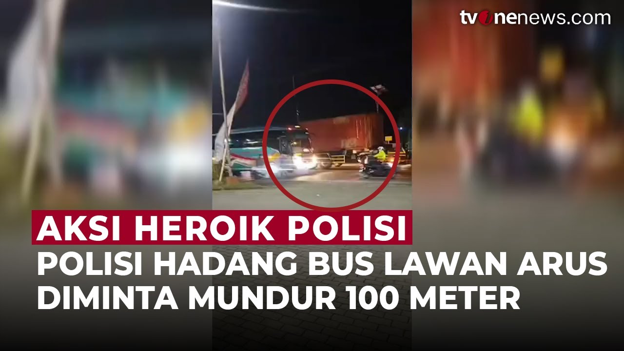 Bus Lawan Arus Saat Macet Parah di Mojokerto, Polisi Bertindak Tegas | OneNews Update