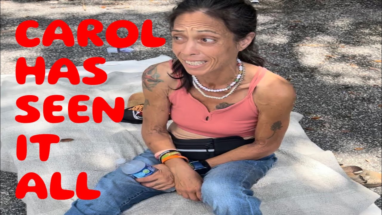 TRAPN IN TAMPA WITH “CAROL” …. SHE HAS SEEN A LOT IN THESE STREETS BEING HOMELESS ….