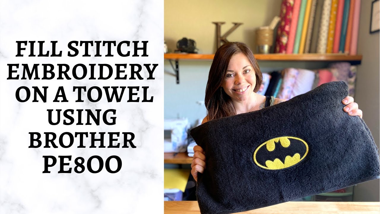 Fill Stitch Embroidery on Large Plush Towel | Towel Embroidery Appliqu&eacute; | Towel Embroidery Tutorial