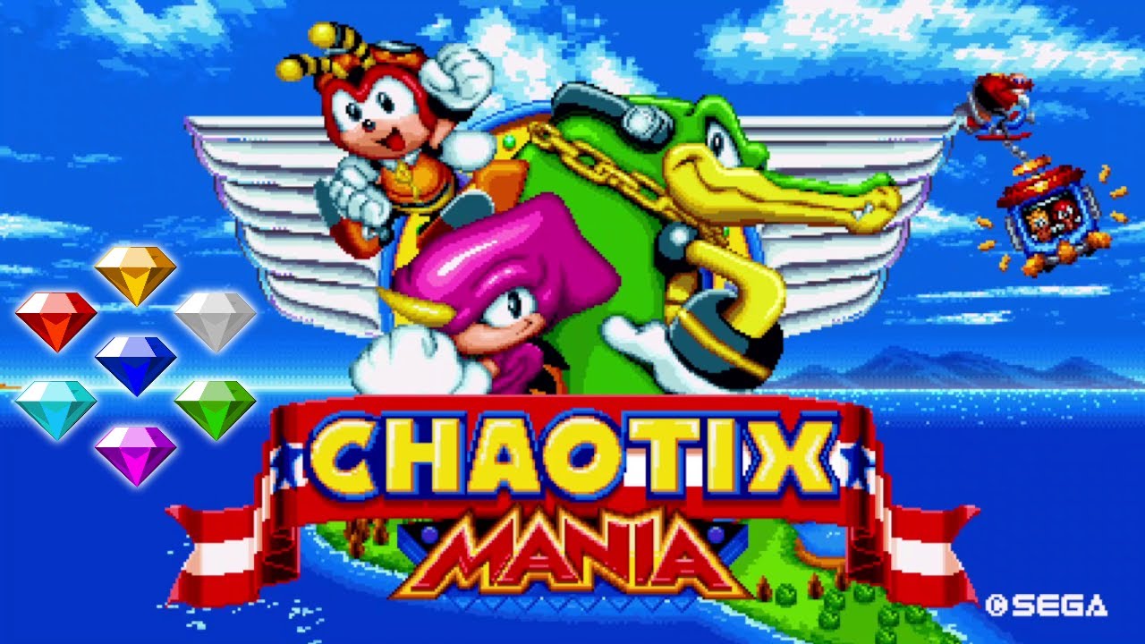 Chaotix Mania Plus (Vector the Crocodile) ✪ Full Playthrough
