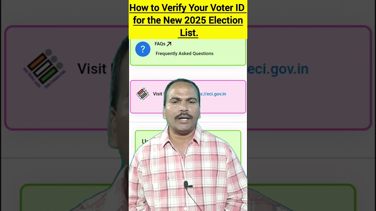 How to Verify Your Voter ID for the New 2025 Election List. #voteridcard #eci #voterhelplineapp