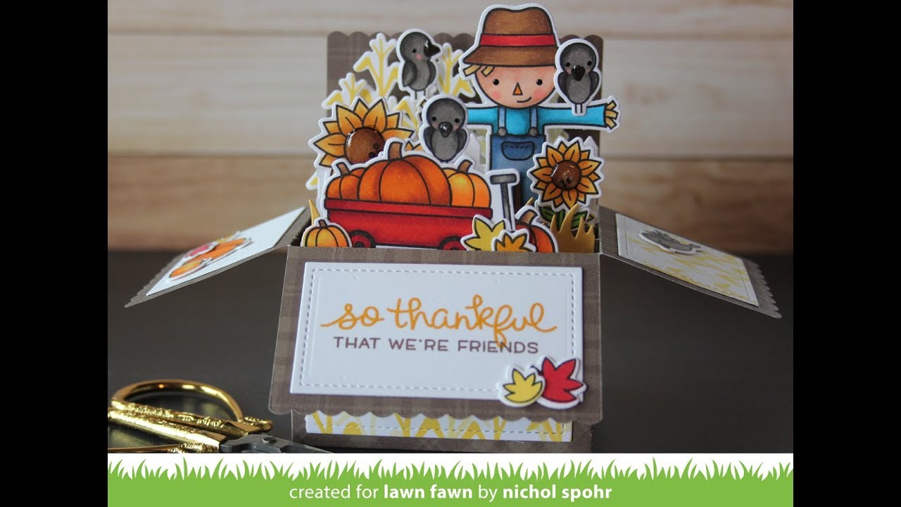 Lawn Fawn | Happy Harvest Scalloped Box Card Pop Up