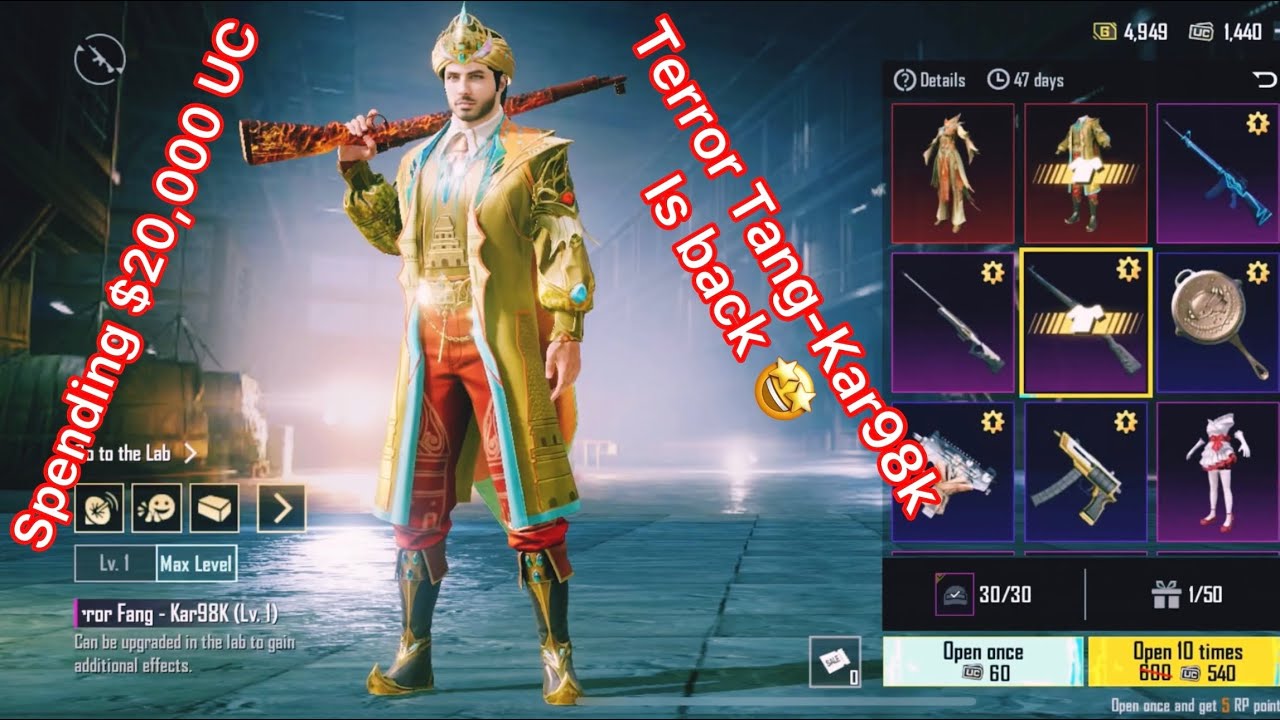 NEW LUCKY CRATE OPENING | TERROR FANG-KAR98K IS BACK | PUBG MOBILE