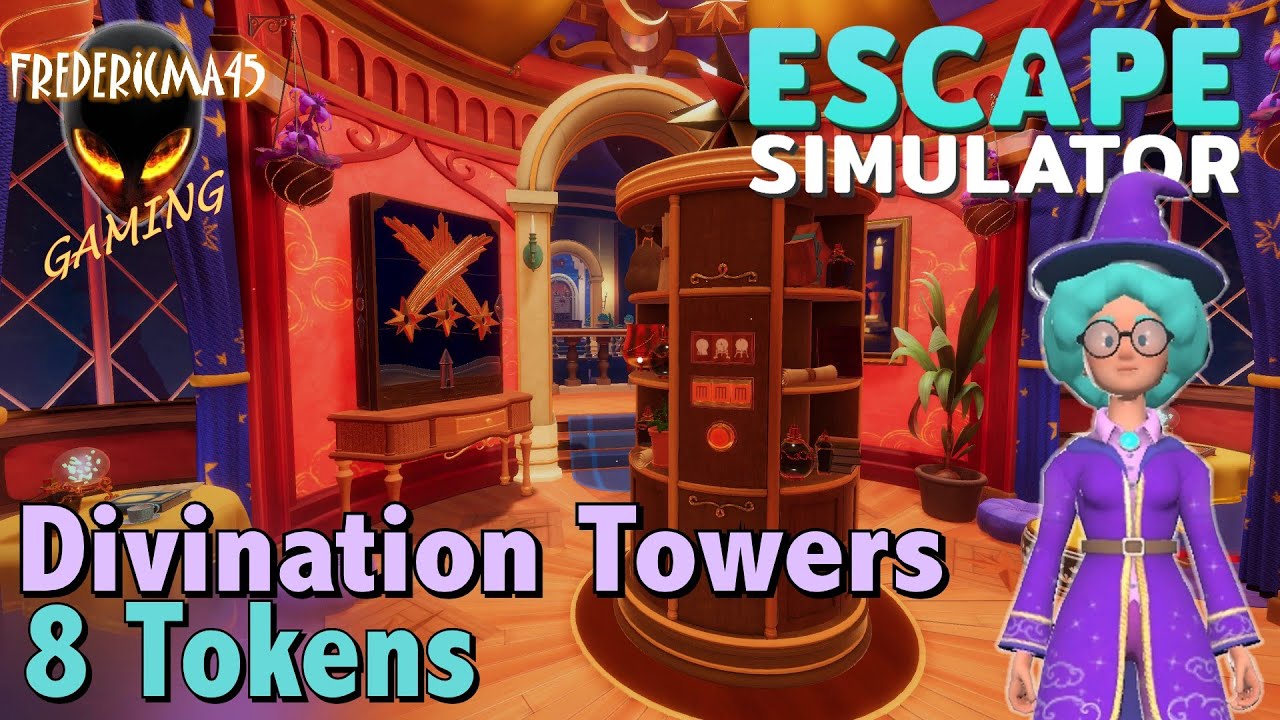 Escape Simulator DIVINATION TOWERS Magic DLC Walkthrough / 8 Tokens Location
