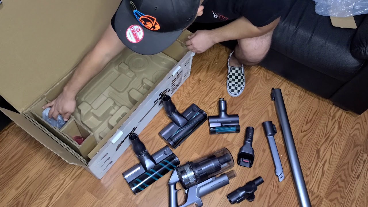 SAMSUNG JET 75 CORDLESS STICK VACUUM UNBOXING