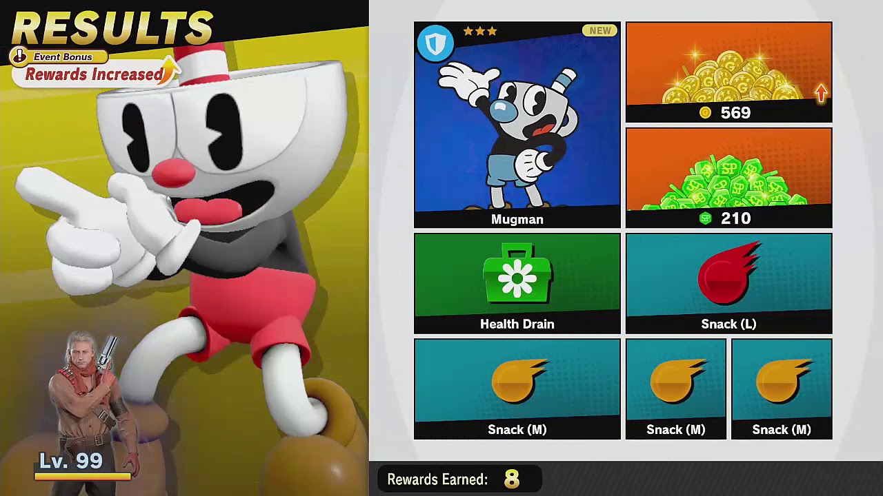 Cuphead Spirit Event Playthrough (Smash Bros. Ultimate)