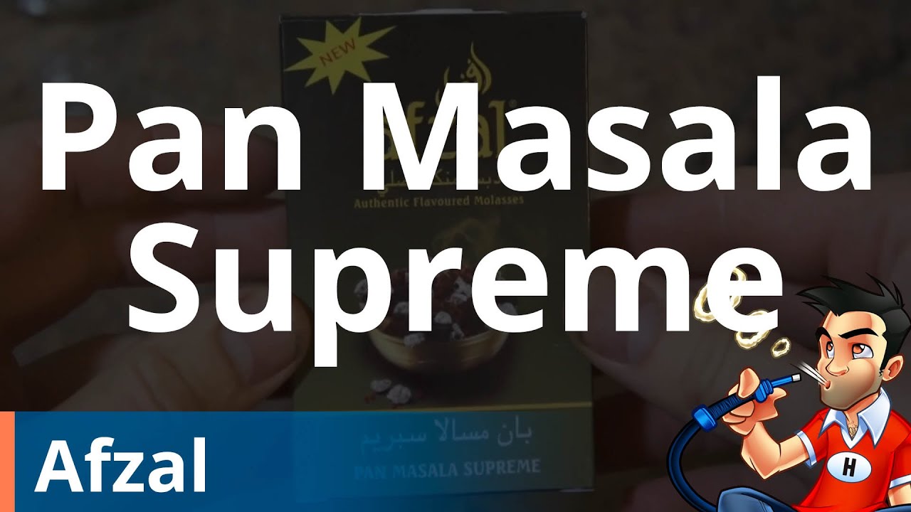 Afzal Pan Masala Supreme Shisha (Hookah) - Review