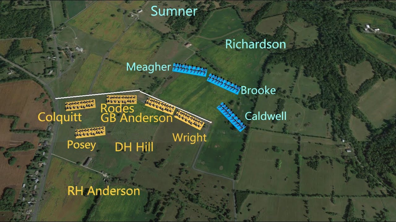 Antietam Battle, Sharpsburg, Maryland | 1862 | McClellan & Lee | Cornfield, Sunken Road with Maps