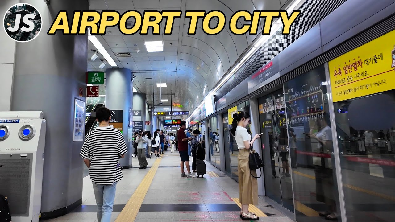 Seoul Gimpo Airport Arrivals to my Gangnam Airbnb via Line 9