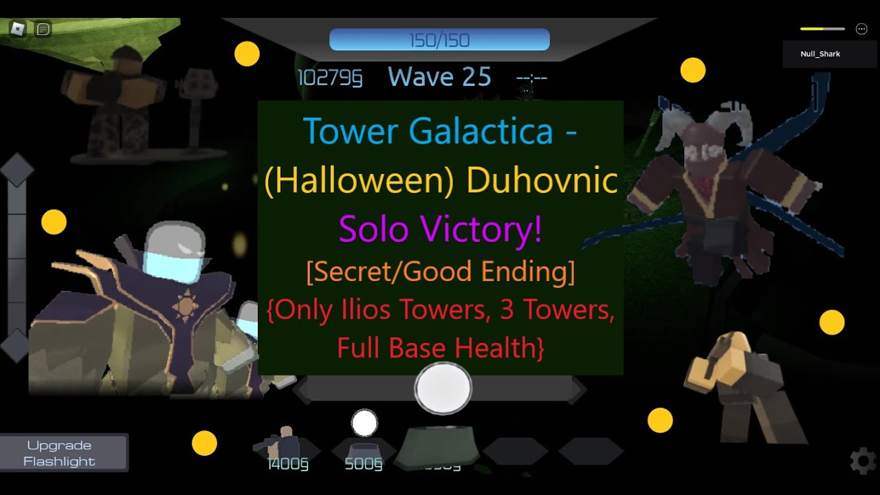 (Ilios Towers, 3 Towers} Duhovnic Solo Victory! {Secret/Good Ending} || [Roblox] Tower Galactica