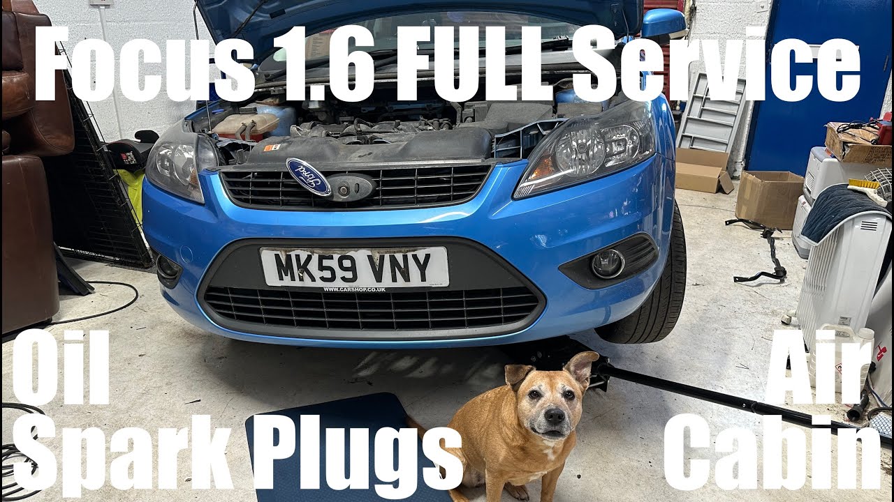 Ford Focus 1.6 Petrol Full Filter Service & Spark Plugs - Oil Air Cabin - How To DIY