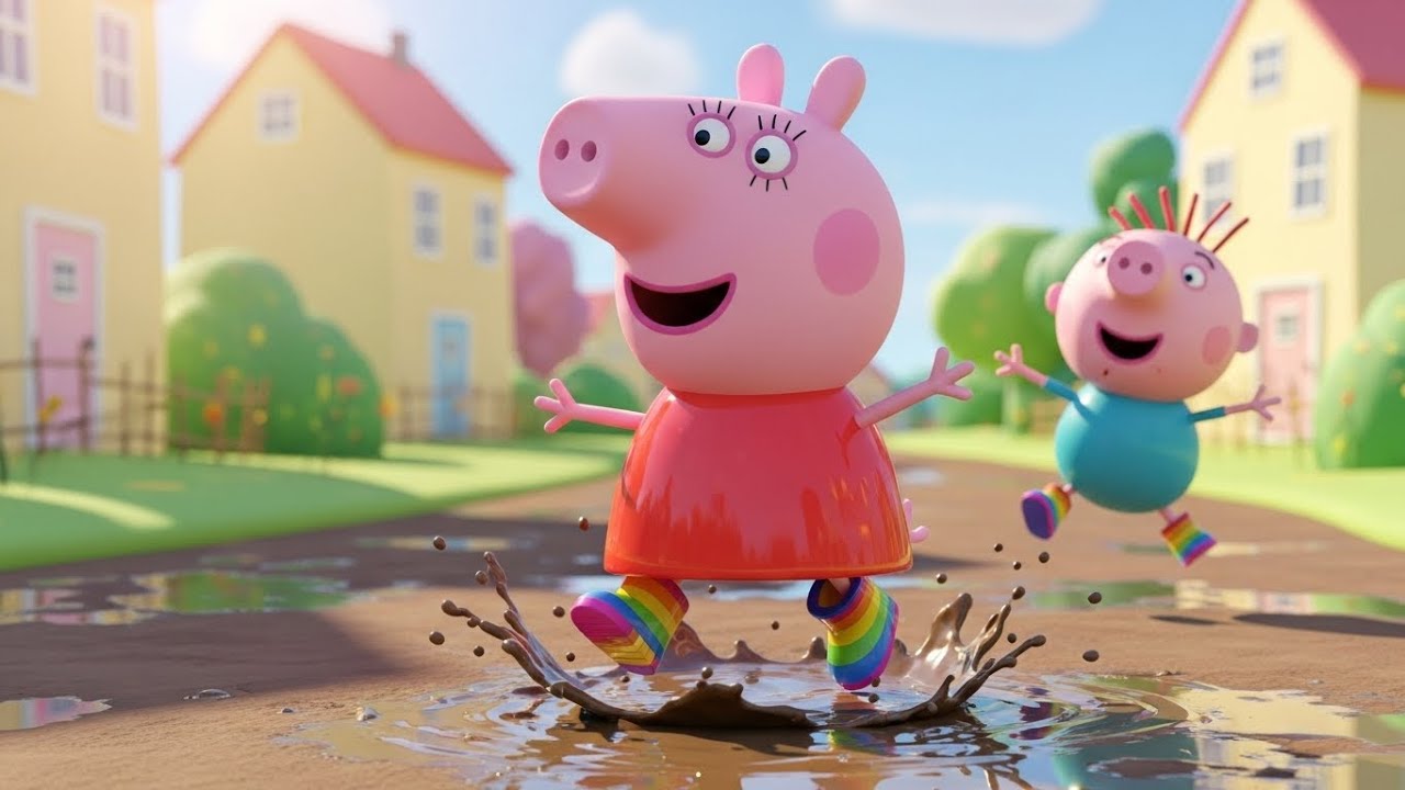 Peppa Pig Tropezó con Sus Botas Arcoíris 🌈🐷 | Canciones Infantiles y Rimas para Niños