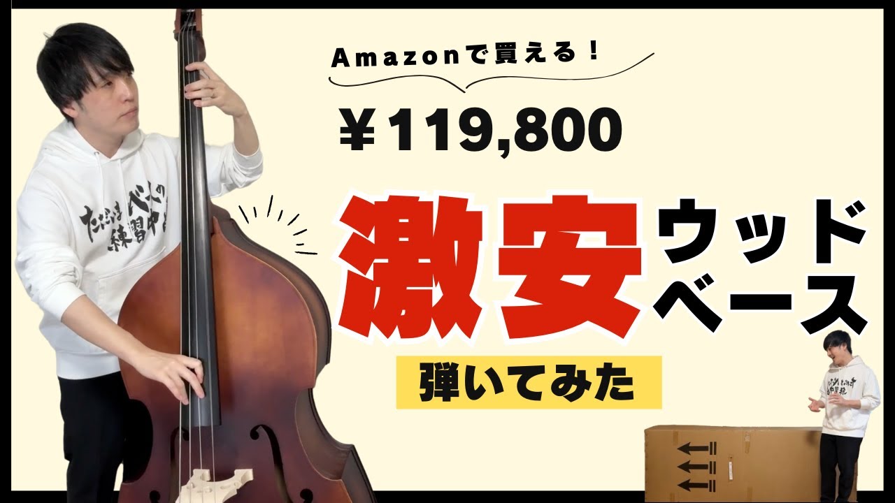 Amazonで10万円代で買える激安ウッドベースを弾いてみた感想(Hallstatt ハルシュタット ウッドベース WBS-800 4/4サイズ)