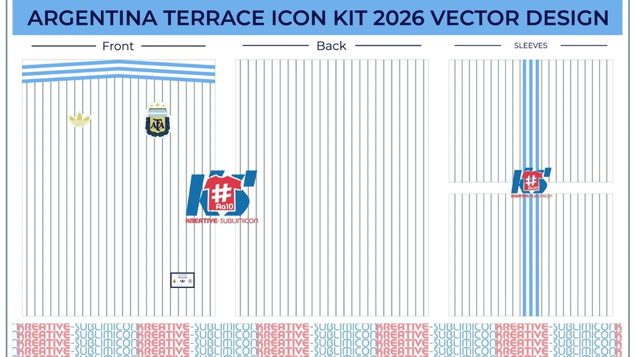 Argentina Terrace Icon Kit 2026 &ndash; Vector Design #argentinaterracekit #argentinakit2026