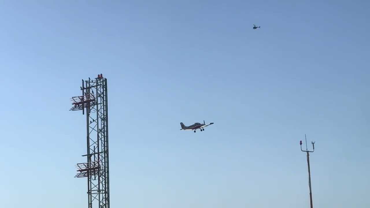 Robinson R66 N13FR Helicopter taking off from Torrance Airport 