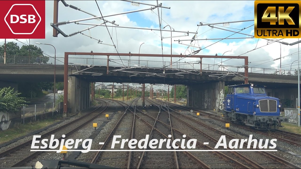 Führerstandsmitfahrt Dänemark / Førerrumsfilm : Esbjerg - Aarhus  Juli 2023