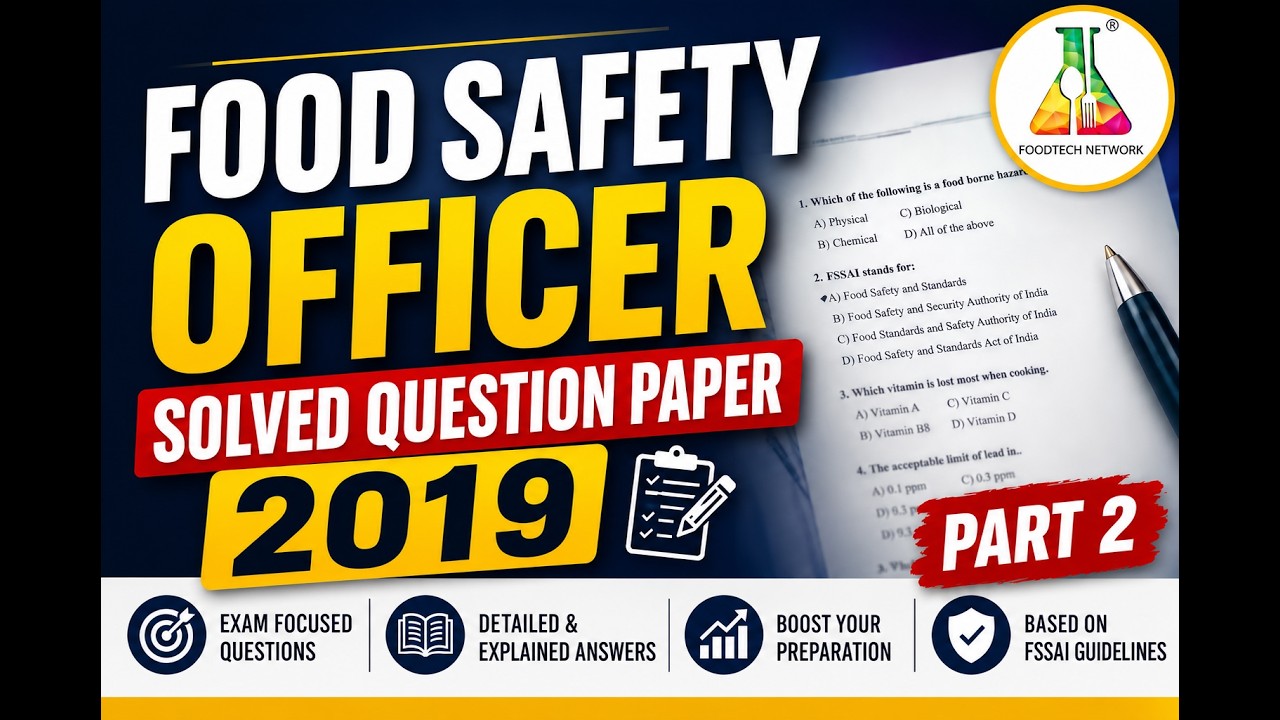 Food Safety Officer 2019 Solved Question Paper Part 2 | Complete Exam Preparation