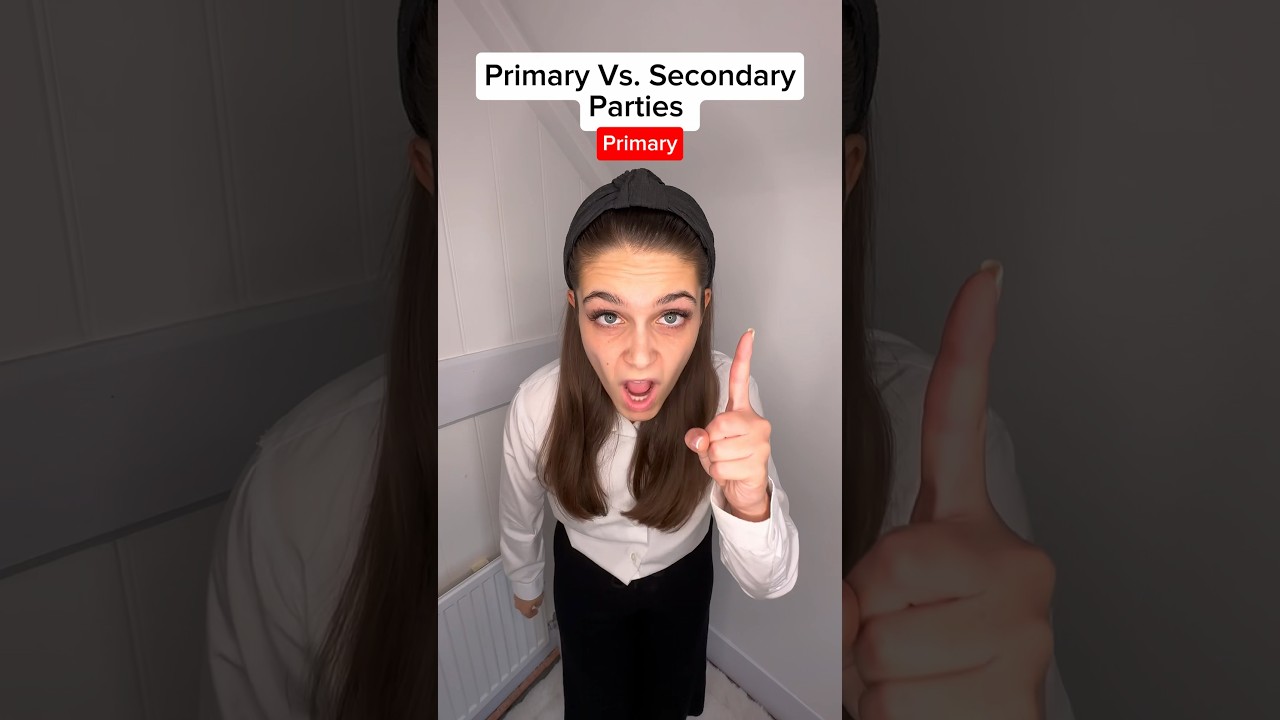 Primary Vs. Secondary School: Parties🎉 #shorts