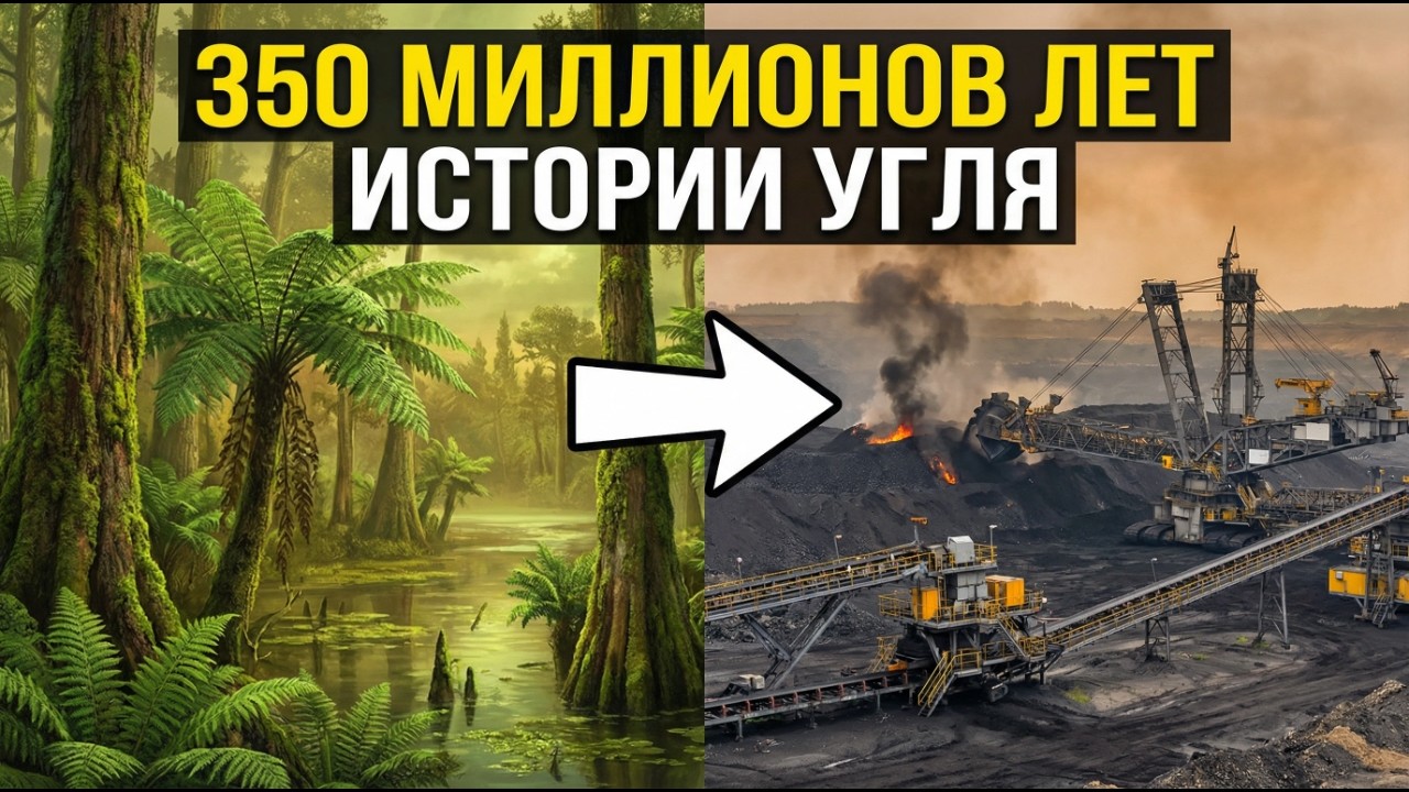 УГОЛЬ: 350 млн лет истории. От древних болот до рекорда 2024 года