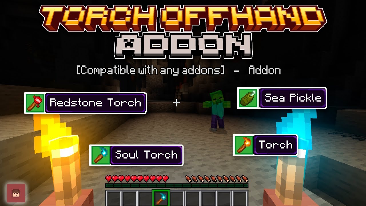 Hold Torches in Your Offhand | Torch Offhand Addon