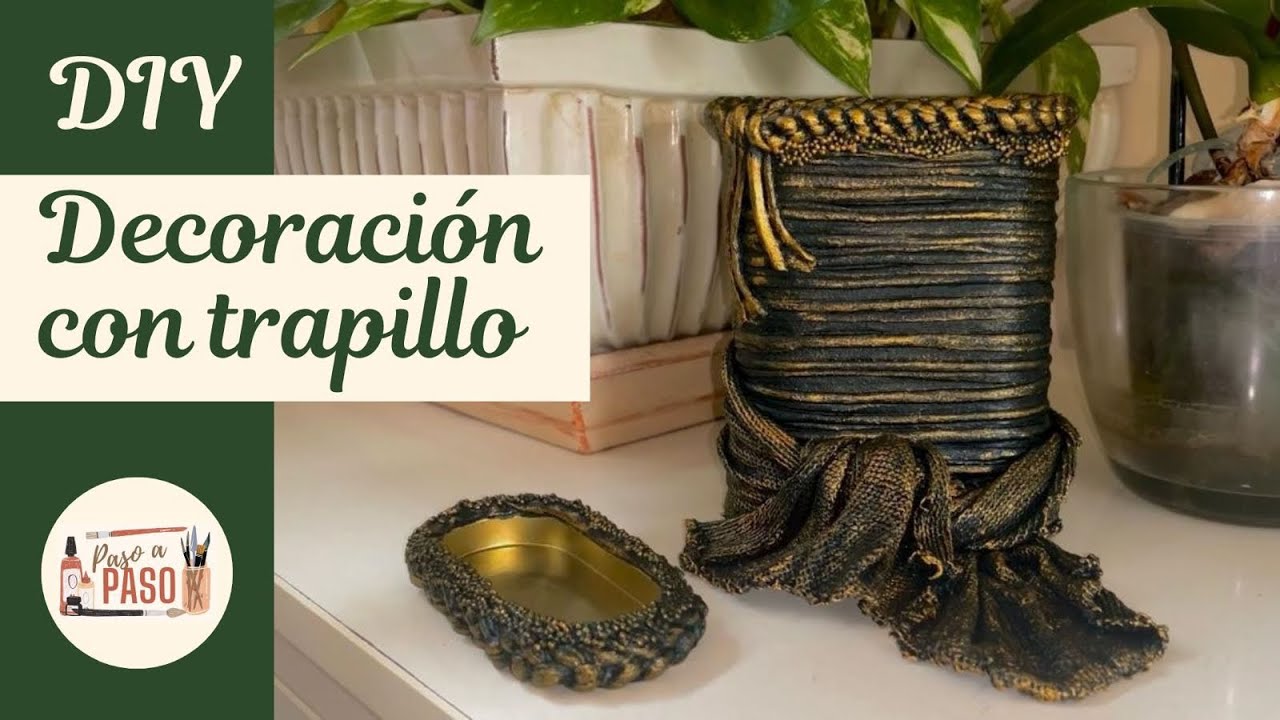 DECORA cualquier LATA con TRAPILLO 🧶✨| Ideas fáciles de RECICLAJE♻️
