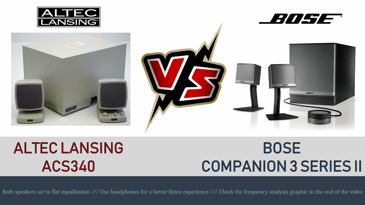 Altec Lansing ACS340 vs Bose Companion 3 Series II // Sound quality demo