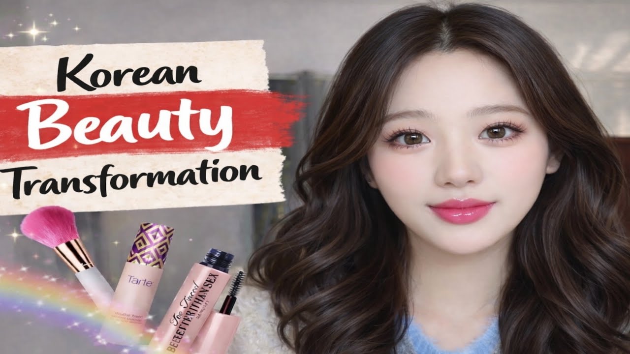 Korean Beauty Transformation 😍 From Simple to Glass Skin Glow