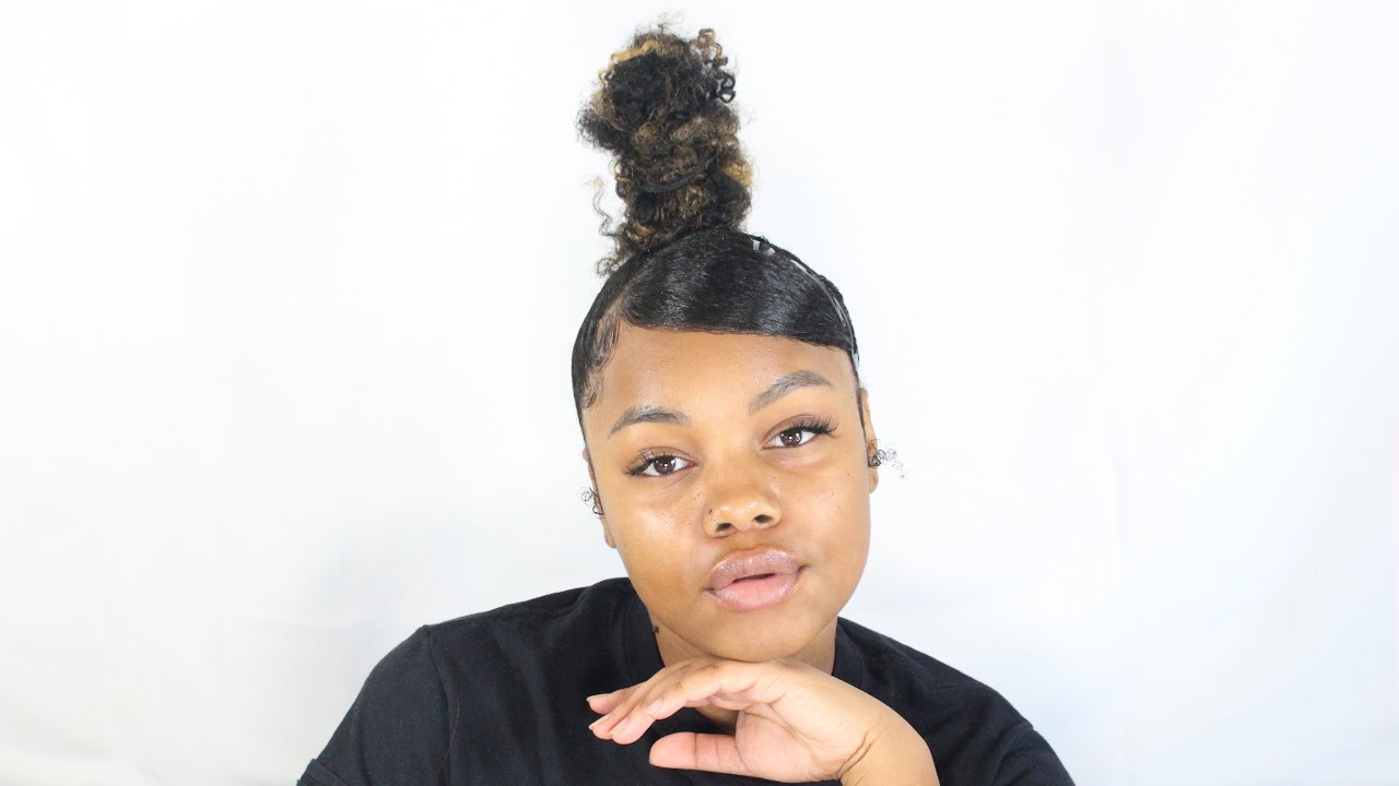 Ninja Bun with Swoop Tutorial | Natural Hair