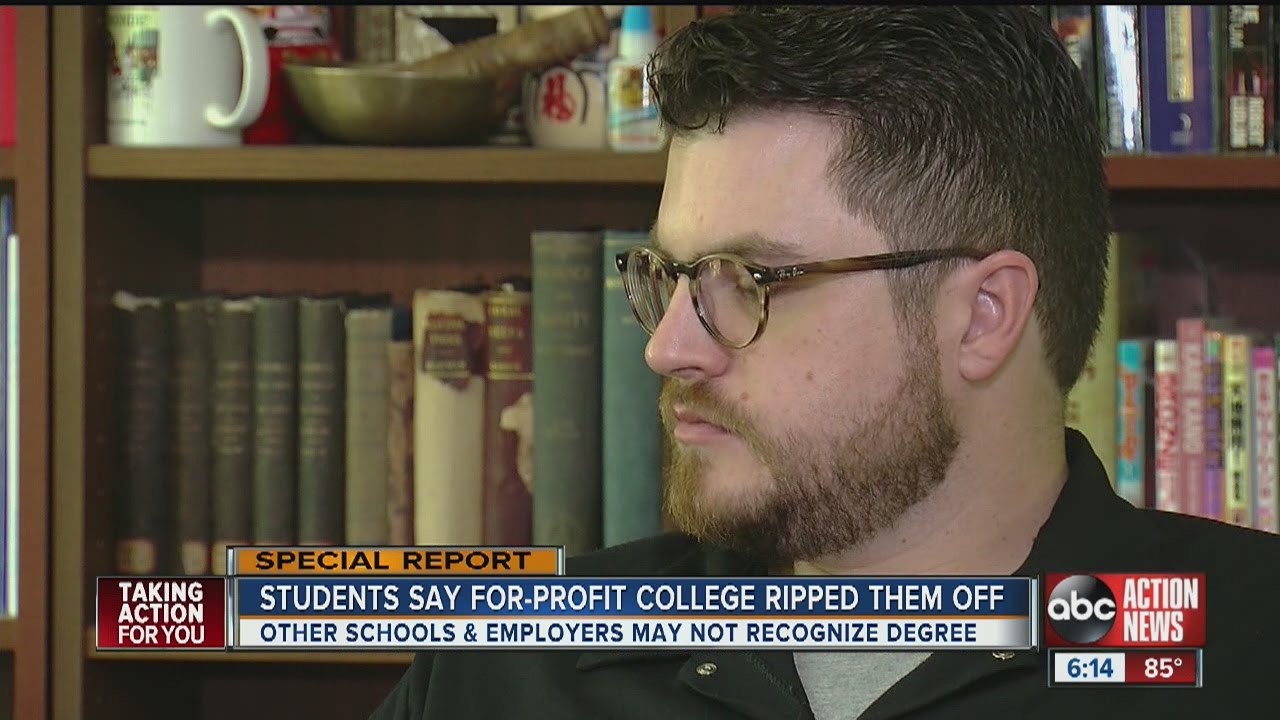 Tampa man 'living nightmare' after enrolling at for-profit school a decade ago