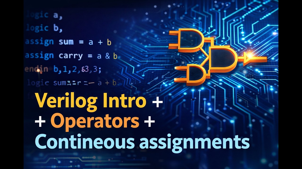 VLSI Verilog - module 2 Session 1 (Intro + Operators + Contineous assignments)