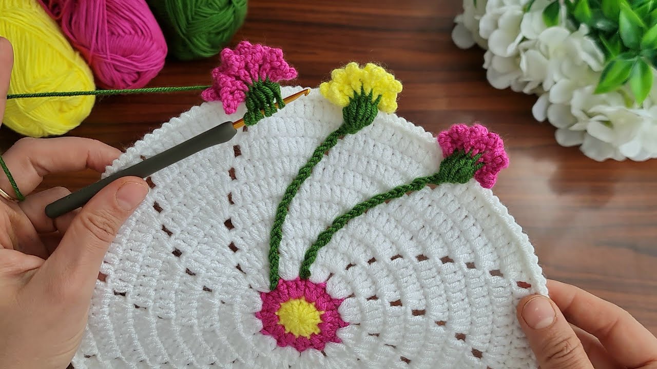 INCREDIBLE 😯 BEAUTIFUL Super easy How to crochet a coaster supla motif make order sell.