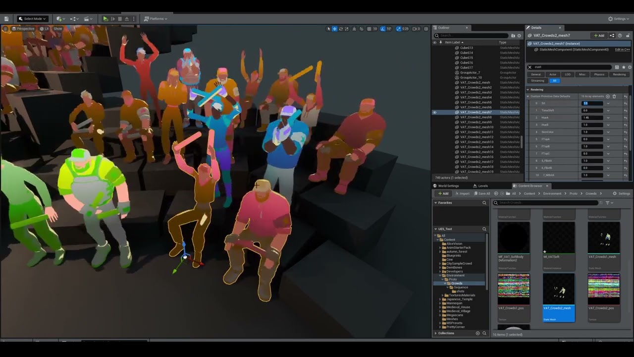 Vertex Animation Textures for Crowds